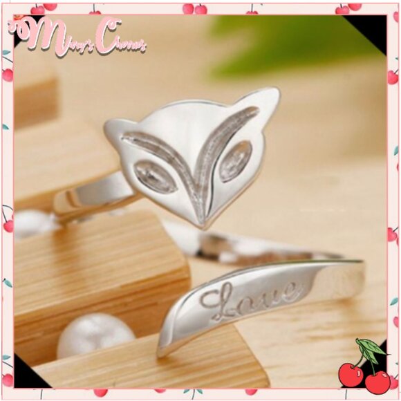 🍒 LAST!! FOX 🦊 Love Adjustable Open Ring - Picture 1 of 7